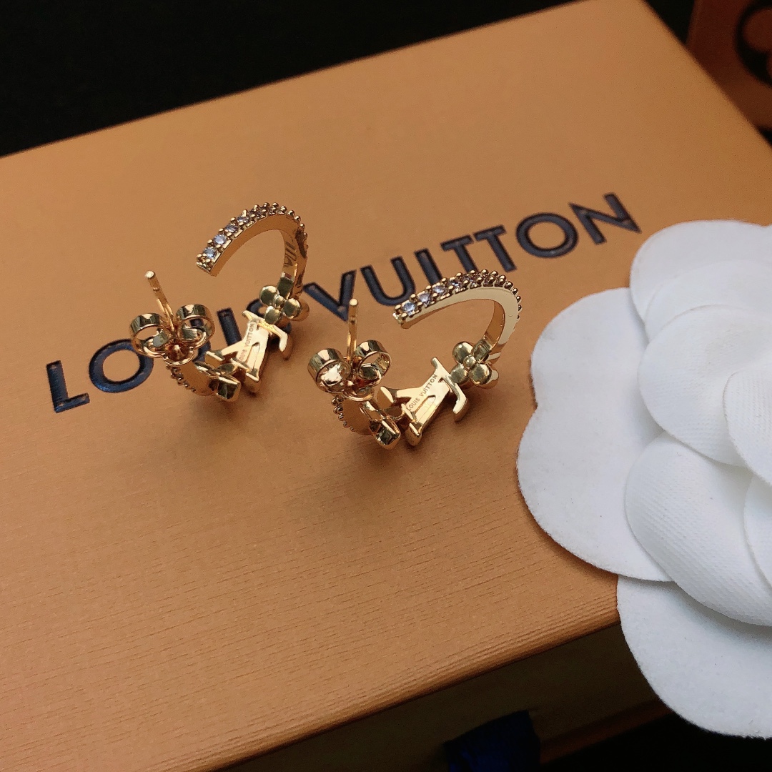 Louis Vuitton Earrings Brass
