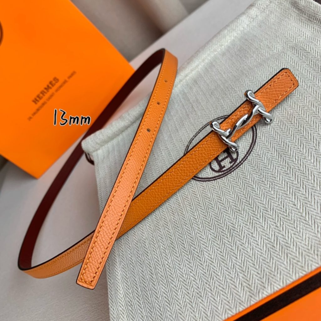 Hermès Belt Epsom leather 13mm reversible belt with gold-tone horsebit buckle Reversible strap