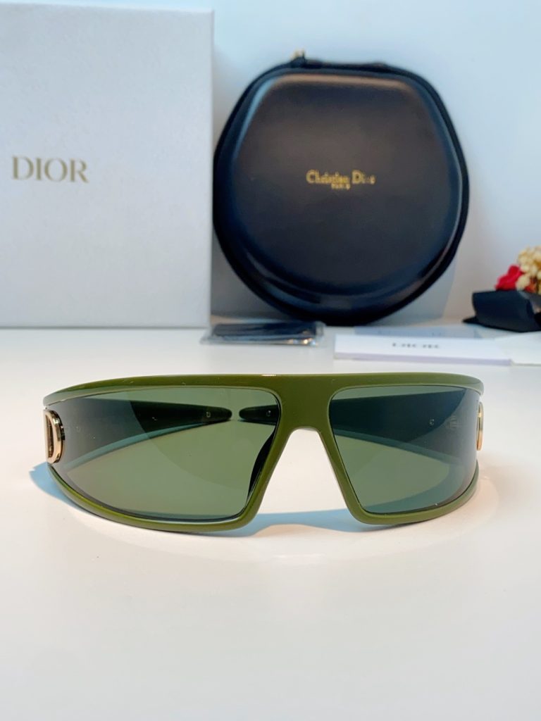 Dior Rose des Vents Shield Sunglasses Acetate Metal Gold-tone Lattice Detail
