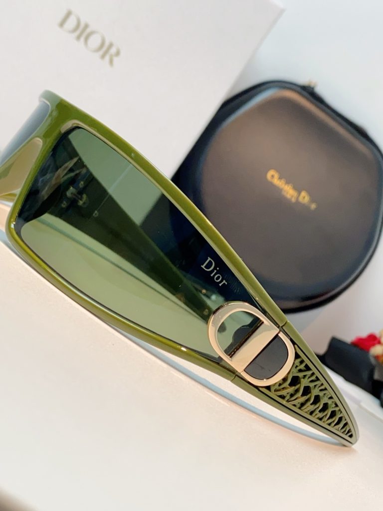 Dior Rose des Vents Shield Sunglasses Acetate Metal Gold-tone Lattice Detail